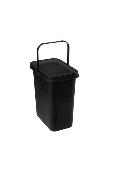 5FIVE Morud waste bin, black, plastic, 12 liters, 35 x 29.5 x 19.5 cm