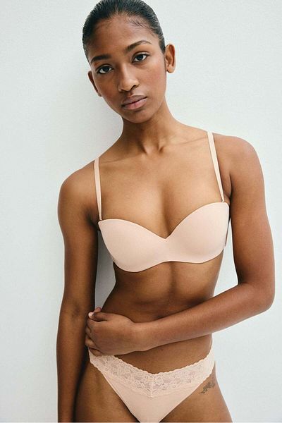 H&M Padded microfibre balconette bra