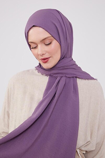 Levidor Light Purple Maxi Cotton Shawl