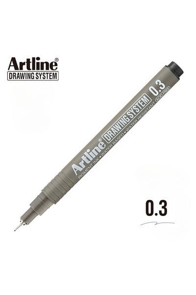 artline Drawing Pen Drawing System 233, 0.3 Black, Acid Free, Durable