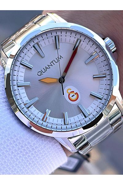 Quantum Galatasaray Licensed Case and Steel Cord Fan Wrist Watch Gs.1905.330 with 2 Years Warranty