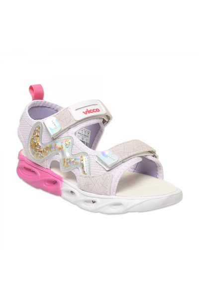 Vicco 332.F25Y.179 Legendy Filet Lighted Phylon Lilac Girl's Sandals