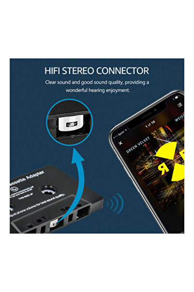 Generic Bt Car Bluetooth Tape Adapter Car Audio Bluetooth Tape Receiver, Wireless Tape Auxiliary Adapter