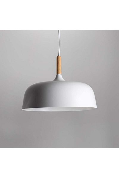 Ucandle Single white pendant light with wooden base