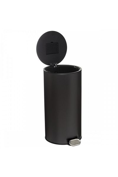 5FIVE Delta pedal bin, metal, black, 30 liters, 31.5 x 31.5 x H62 cm
