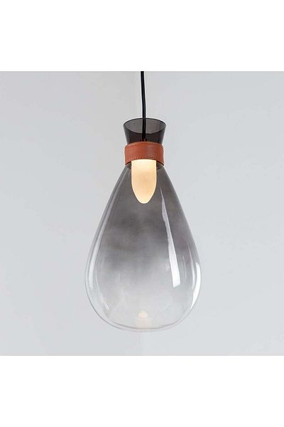 Ucandle Gray LED pendant light in the shape of a water drop