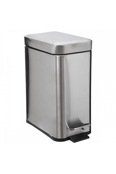 5FIVE Waste Bin, Rectangular, Stainless Steel, 5 Liters