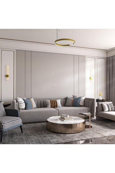 Ucandle 60cm Gold Round LED Pendant Chandelier