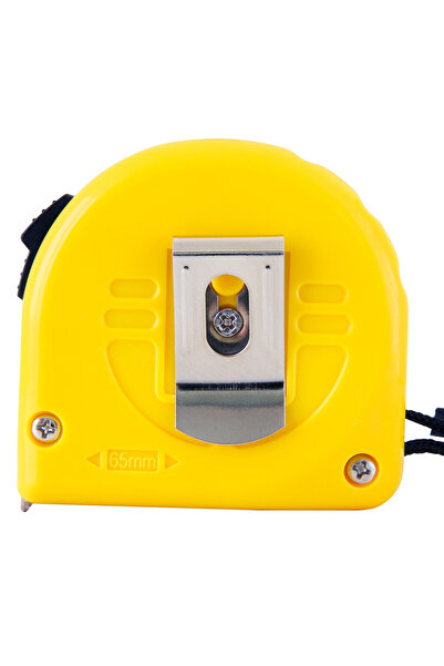 Deli 8203 Steel Measuring Tape, 5m × 16mm, Yellow – For Office & Home Measurements