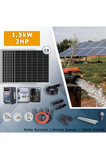 MAtech 2HP-1,5KW Monofaz 230V Pompa İçin Solar Sulama Paketi