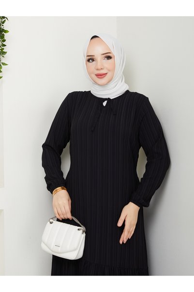 vmeste Black Corded Dress