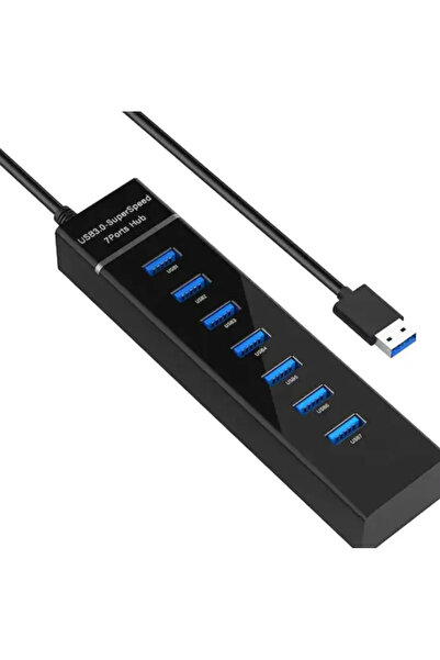 Datastar Pc/laptop Uyumlu 7 Port Usb 2.0/3.0 Hub Çoklayıcı Adaptör - 1 Metre ...