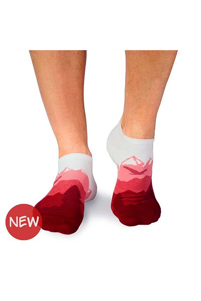 Pirin Hill Short Socks in Fine Cotton Zbor Burgundy