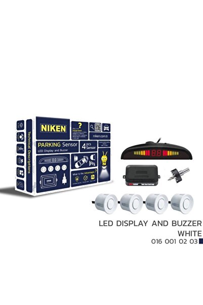 Niken Park sensörü led ekranlı-ses ikazlı beyaz oem Tüm modellere uyumlu Niken