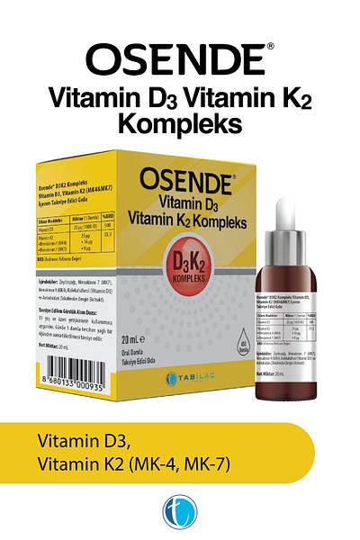 Osende D3K2 Complex Drops 20 ml Vitamin D Vitamin K2 Mk-7 Mk-4