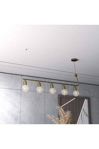 Ucandle Modern gold chandelier with down lights