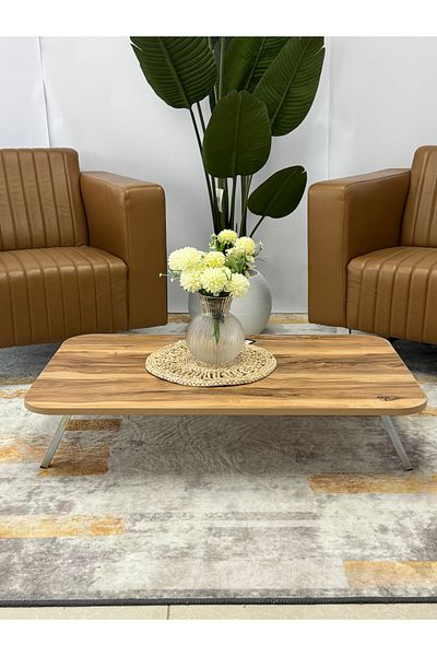 Living Foldable floor center table for living room and kitchen 60x80 cm