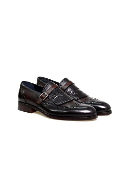 Butik Brown Laceless Genuine Leather Men's Shoes