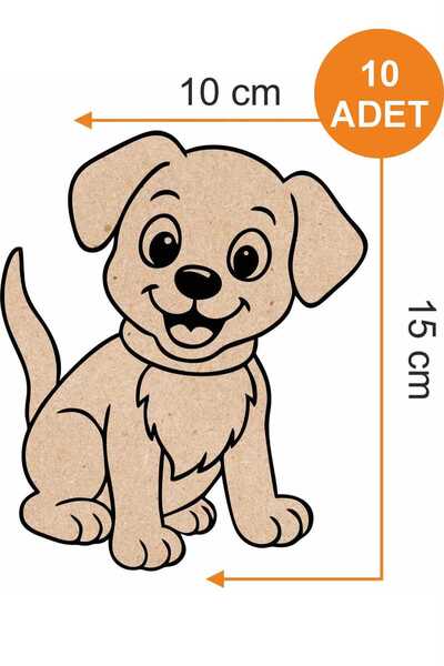 Genel Markalar 10 adet Sevimli Köpek Boyama Okul Diy Etkinlik Aktivite Sanat