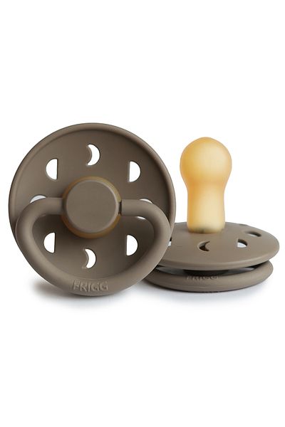 Frigg Moon Phase Rubber Pacifier - Portobello 6-18 Months