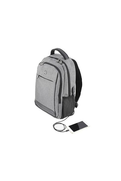 TELLUR Rucsac Companion pentru laptop, cu port USB, 15,6", gri