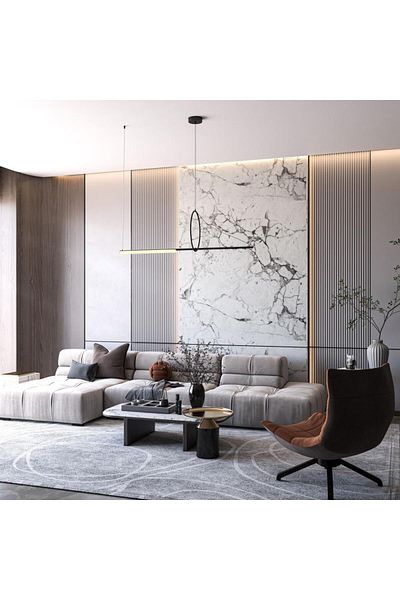 Ucandle Linear lighting with circular LED pendant