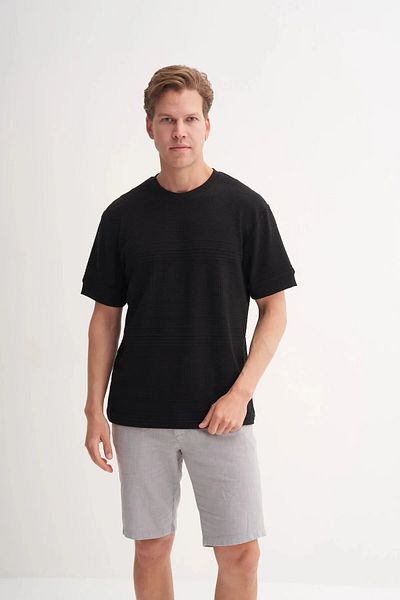 Cazador Μπλουζάκι Polo Neck Regular Fit Πλεκτό με υφή 4207