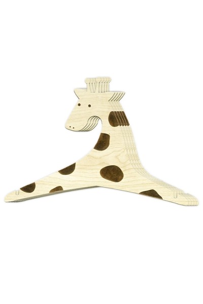 Online 5li Bebek Elbise Askısı Ahşap Zürafa Giysi Askısı