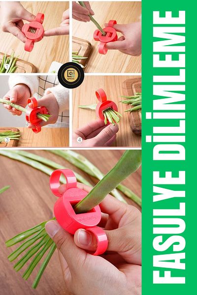 QNİAY Fresh Beans Slicer Chopping Manual Weeding Knife Bean Pepper Vegetable with Anti-Jamming Blade