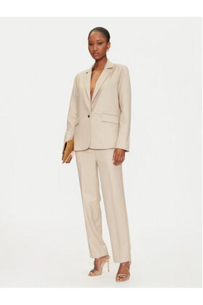 Morgan Pantaloni din material textil pentru femei 251-PLUX.F bej