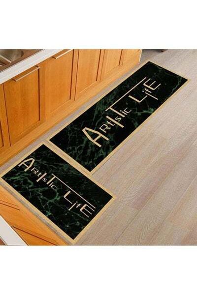 HALAMODO 2-Piece Kitchen Floor Mat Multicolour