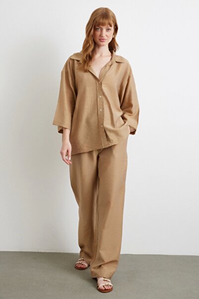 Never more Casual Trousers with Back Pocket Brown