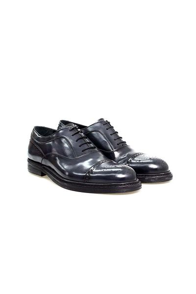 Butik Gray Color Lace up Khaki Leather Men's Shoes