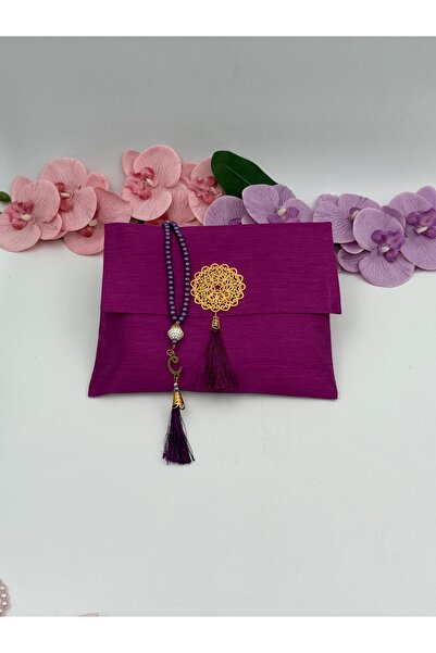 Uğurlu Hac квадратна чантичка от шантук, молитвен килим, комплект перлен броеник