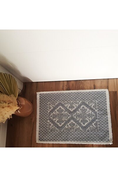 Kotonia Home Entrance decorative rug - woven - Loops, 100% cotton, 40x60 cm, grey 06