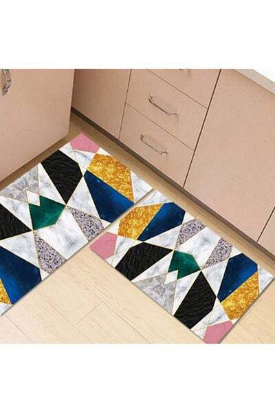 HALAMODO Anti-Slip Kitchen Floor Mat Multicolour 50x160centimeter