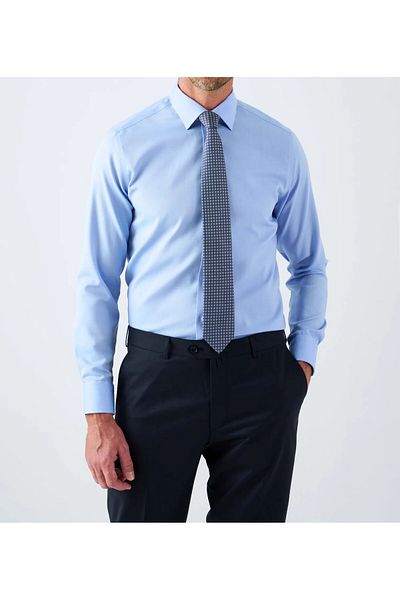 Daniel Bessi Cămașă Oxford clasică pentru bărbați, cu mâneci lungi, slim fit, 100% bumbac, fără călcat