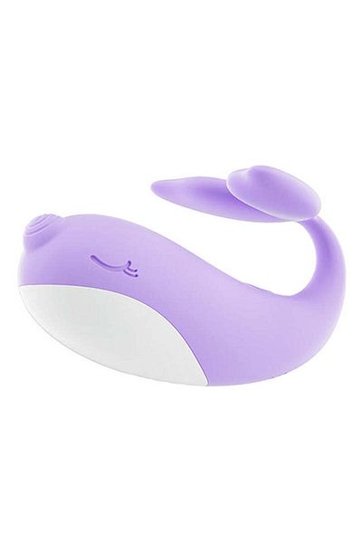 WildFashion Vibrator SMART tip ou, in forma de balena, controlabil si de pe telefon, Mov TOY360-11