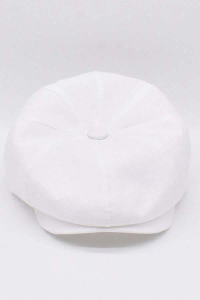 Külah White British Style London Summer Cap Hat