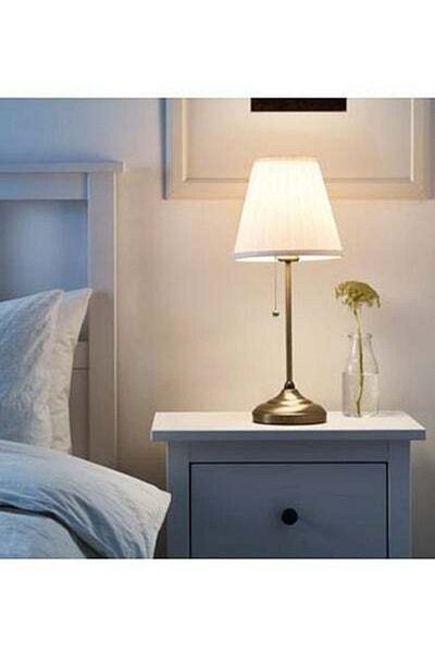 HALAMODO Decorative Round Head Table Lamp White/Gold
