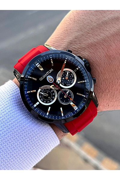 Quantum Galatasaray Licensed Silicone Cord 2 Years Warranty Fan Wrist Watch Gs.1905.658
