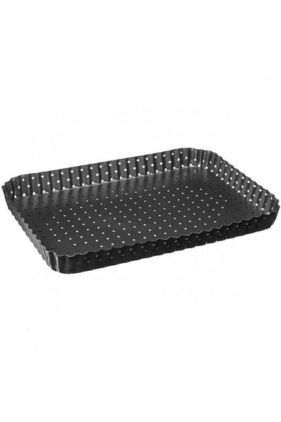 Secret de Gourmet Tavă de patiserie, oțel carbon, perforată, 31 x 21 x 3 cm
