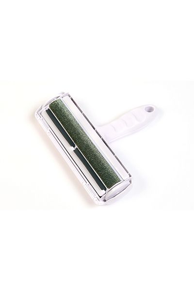 Famous Frenchie Brush for cleaning and removing lint or hair from dogs and cats, white