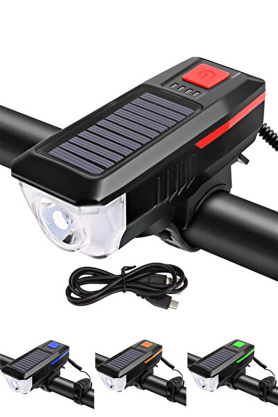 NOYİSKA USB Şarjlı Led Işıklı Su Geçirmez Bisiklet Scooter Moped Farı Feneri ...
