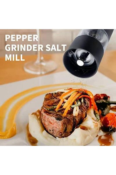 COOYA Electric Stainless Steel Salt, for Kitchen, Restaurant, Outdoor, and Easy to Use