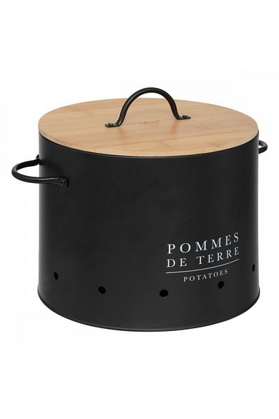 5FIVE Arfenz vegetable container set, metal, black,