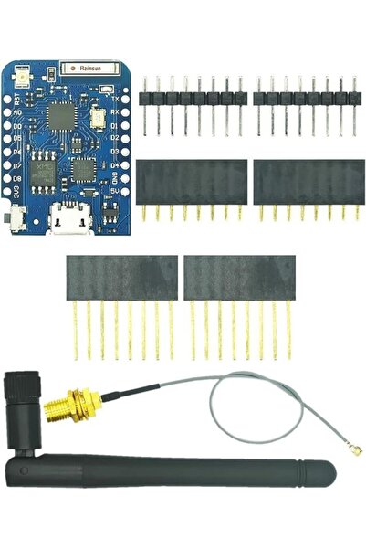 EmAyCenter WEMOS D1 Mini Pro 16MB ESP8266 WiFi Geliştirme Kartı CP2104 USB Antenlİ Arduino IDE Uyumlu