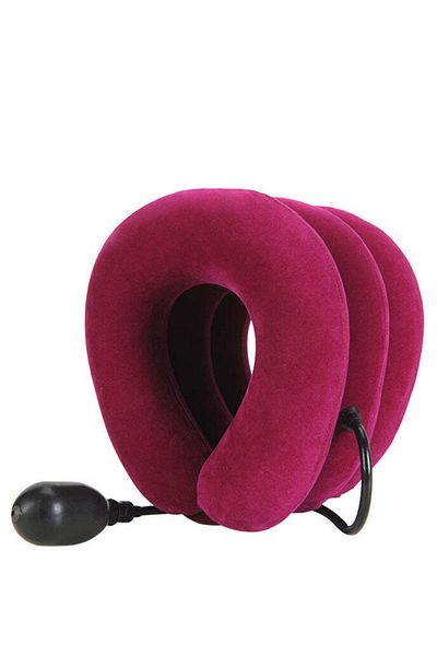 WildFashion Inflatable cervical collar pillow, height adjustable, Burgundy TOY431-81