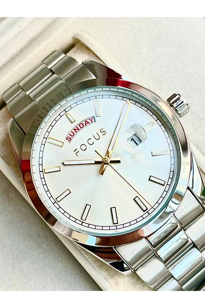 Focus New Season 904L Steel Case-Cord Sports Men's Wrist Watch