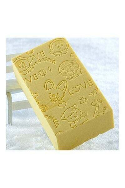 HALAMODO Bath Sponge Yellow 13x7x3cm
